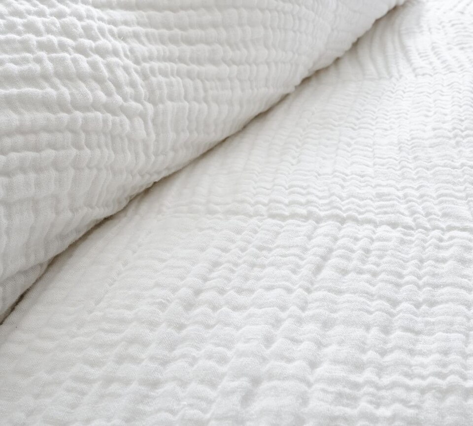 Cloud Cotton/Linen Quilt Cover & Pillowcases Pottery Barn Australia